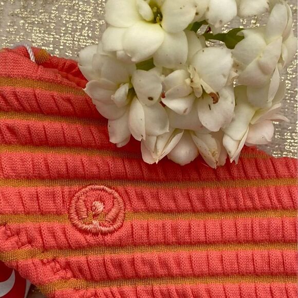 Lululemon Pink/Orange Smocked Mid-Rise Skimpy-Fit Swim Bikini Bottom Size 8. NWT - Picture 5 of 12